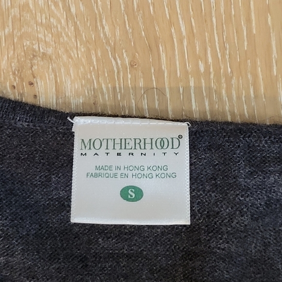 Motherhood Maternity vneck‎ grey long sleeve sweater size Small - Picture 4 of 7